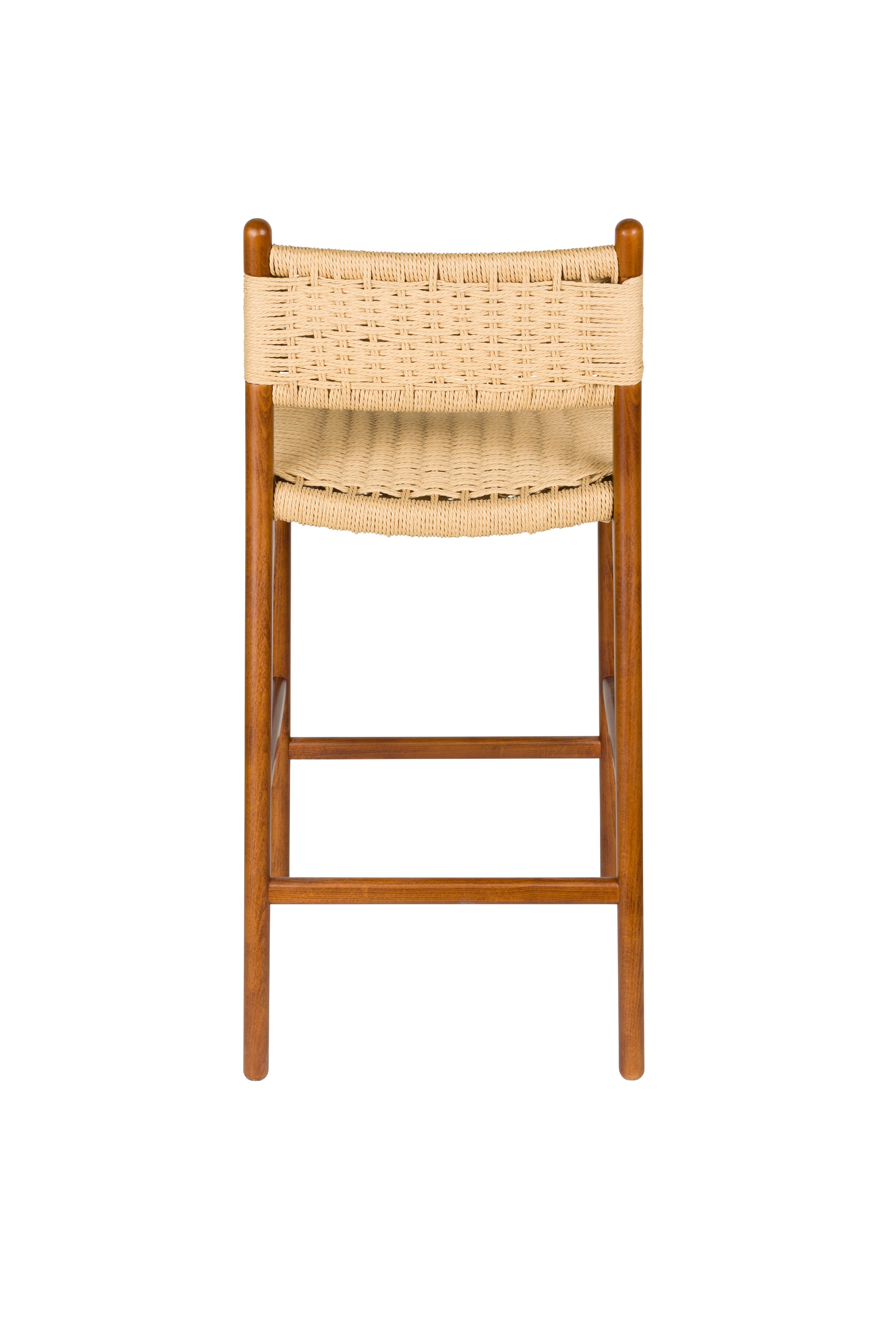 Dutchbone Cecile Walnut Brown Wood Counter Stool